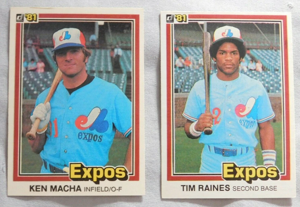 1981 Donruss Montreal Expos Baseball Card Pick one - Image 1 of 1