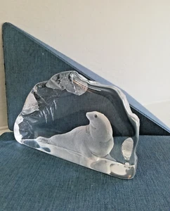 Royal Krona Seal "Iceberg" Lead Crystal Glass Sculpture. M Jonasson Signed C1974 - Picture 1 of 13