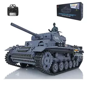 1/16 Henglong 2.4G 7.0 Plastic German Panzer III L 3848 BB Shooting RC RTR Tank - Picture 1 of 11