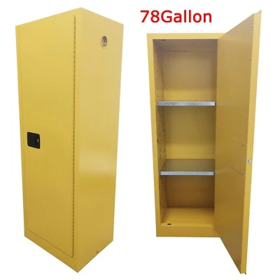 PREASION 78Gallon Flammable Liquid Safety Storage Cabinet Fireproof Cabinet Safety Locker