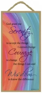 Serenity Prayer Strength Courage Wisdom Acceptance Recovery AA NEW Sign 10X5 492 - Picture 1 of 3