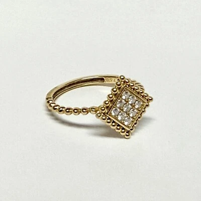 Anillo grande con pila de diamantes LAGOS Covet en oro amarillo de 18 quilates talla 7 Foto 1 de 4