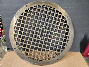 Vintage Solid Brass Grate 19.75 Inch Diameter Early Antique Heat 15lbs Heavy - Picture 1 of 10