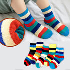 5 Pairs Boys Girls Kids Thick Winter Warm Wool Thermal Casual Strip Socks 1-12T 