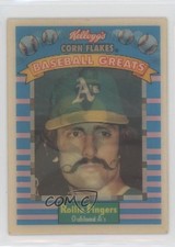 1991 Sportflics Kellogg's Corn Flakes Baseball Greats Rollie Fingers #7 HOF