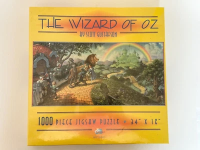 Wizard of Oz Puzzle by Scott Gustafson 1000 Piece SunsOut 16 "x 34" Sealed New - Image 1 of 2