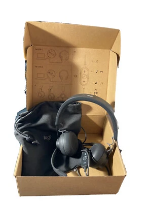 Unused Logitech Zone Wired Headset Wired USB-C With USB- Adapter Boom Microphone - Image 1 of 4