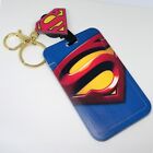 Comic Superman Key Chain ID Badge Holder with Extendable Cord