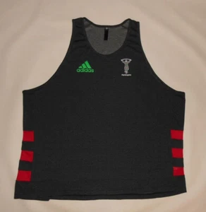 RUGBY SHIRT SLEEVELESS ADIDAS HARLEQUINS 2019 (3XL) Jersey Trikot Maillot Maglia - Picture 1 of 6