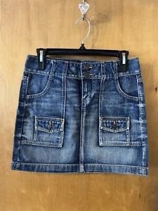 Old Navy Women's Blue Stonewashed Regular Casual Denim Jean Skirt - 0 - Picture 1 of 5