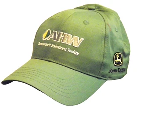 OAHW John Deere Green Mens Trucker Strapback Cap/Hat "Tomorrows Solution's Today - Picture 1 of 5