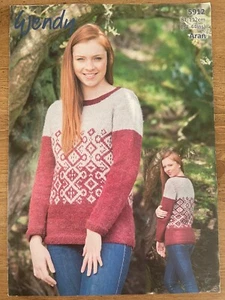 Damen Diamond Fair Isle Pullover STRICKMUSTER Two Tone Pulli Wendy 5912 - Bild 1 von 6