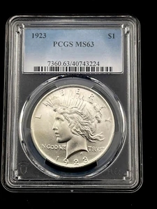 1923 Peace Dollar, PCGS MS-63 - Bild 1 von 2