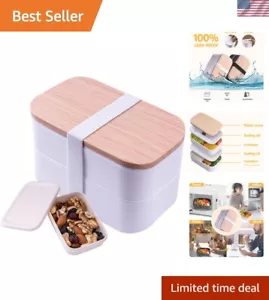 Stackable Bento Box with Utensils Microwave Safe, All-in-One Meal Prep Compar... - Picture 1 of 6