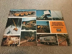 1972 CLARK EQUIPMENT Print Ad MICHIGAN SCRAPER LIMA CRANE A-W RANGER LOG SKIDDER - Picture 1 of 1