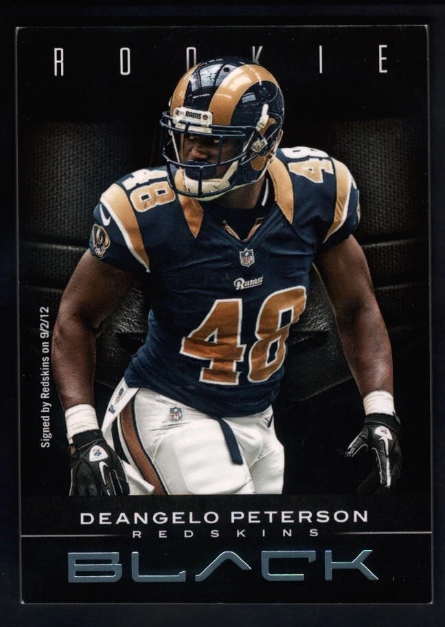 DEANGELO PETERSON 2012 PANINI BLACK RC ROOKIE PLATINUM SP REDSKINS #10/25 $15 - Image 1 of 1