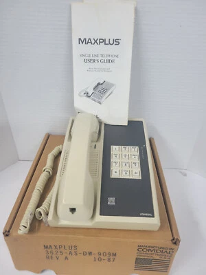 NOS - Comdial Maxplus 3625-AS-DW-909M Rev A office/hotel  telephone.  Ash. - Image 1 of 4