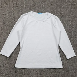 J McLaughlin Top Damen XS weiß Signature T-Shirt Catalina Stoff 3/4 Arm - Bild 1 von 8