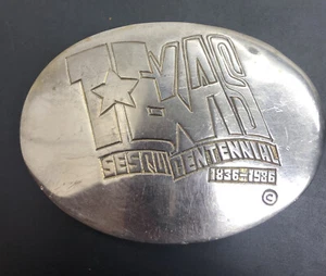 1986 Texas Sesquicentennial Belt Buckle Anniversary - Picture 1 of 5