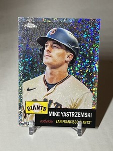 2022 Topps Chrome Platinum Speckle Refractor Mike Yastrzemski 077/150 SF Giants