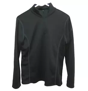 Spyder Damen (Größe Large) schwarz sportlich Langarm 1/4 Reißverschluss Shirt Fitness Top - Bild 1 von 4