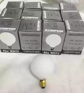 40G16.5/OW 40G16.5 40 Watt G16.5 Outside White Completion Facial Bulb 12-pcs - Picture 1 of 9
