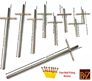 B&Z Heavy Duty Long Concealed Invisible Hidden Floating Shelf Support Brackets - Picture 1 of 17