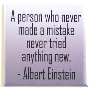 "Eine Person, die einen Fehler gemacht hat..." KÜHLSCHRANKMAGNET inspirierendes Zitat - Bild 1 von 3