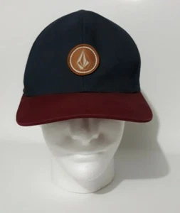 Volcom "Quarter Twill" Snapback Hat Men's 6-Panel Skate Cap 100% Cotton Blue/Red - Picture 1 of 8