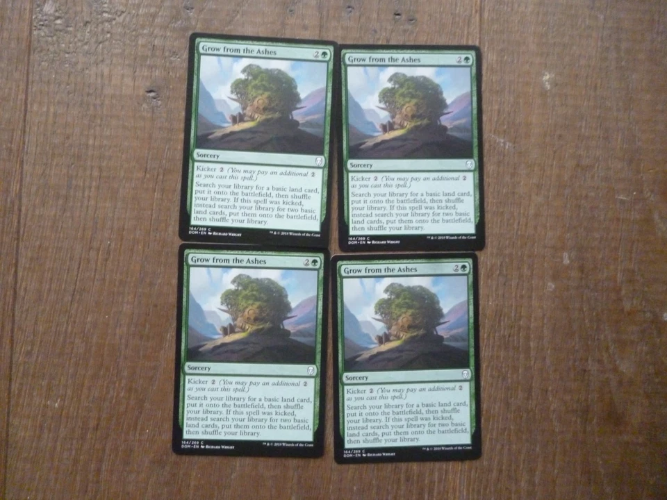 MTG 4 x Grow From The Ashes common card Dominaria Magic The Gathering - Image 1 of 1