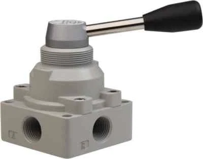 PRO SOURCE Rotary Lever Air Control Valve: 4-Way, 3-Position, 1/2" NPT