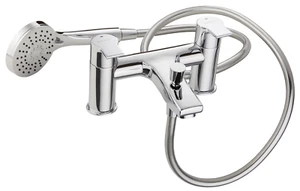 Bath Shower Mixer with Shower Kit Instinct Paragon Two Taphole Chrome 4E1124 - Picture 1 of 24