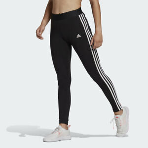 Adidas Women's Essentials 3-Stripes Leggings NEW AUTHENTIC Black GL0723