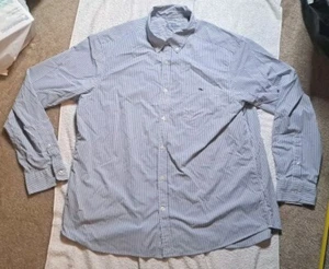 Vineyard Vines XL Button Up Shirt Blue White On-The-Go Performance OTG  - Picture 1 of 9