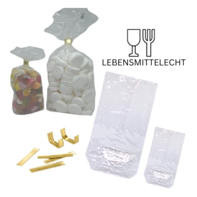 50x Zellglasbeutel Bodenbeutel Beutel Klarsichttüten Lebensmittel Tüten Kekstüte - Bild 1 von 4