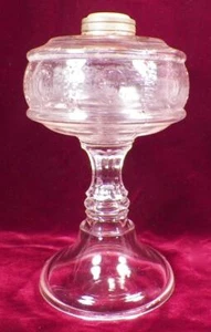 Kerosene Lamp One Hundred One 101 Co-Operative Flint Glass Clear Panel 1881 - Picture 1 of 10