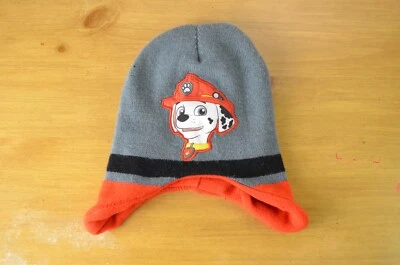 Marshall Paw Patrol Kids Youth Beanie Hat Cap Used Cleaned Nickelodeon Gray Red - Image 1 of 4