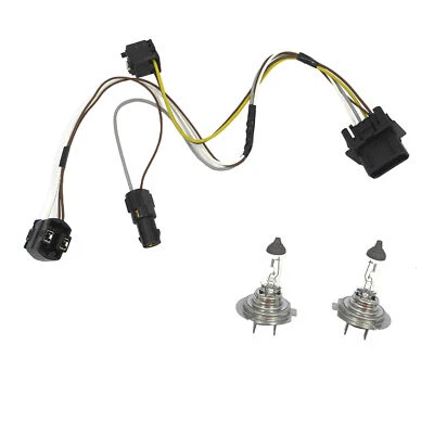 For Benz E430 E500 E55 L /R Headlight Wiring Harness and H7 70W Headlight Bulb - Image 1 of 2