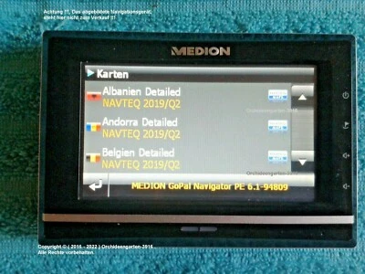 MEDION GOPAL PE 6.1 Kartenmaterial v. 02. 2019 a. 2 GB SD-KARTE m. Blitzer. - Bild 1 von 4