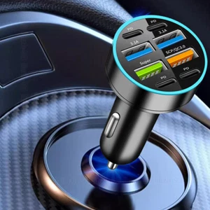 Accessori 66W 4PD+4USB Caricabatteria Auto Type-C Ricarica Rapida Adattatore Caricabatterie Telefono - Foto 1 di 9