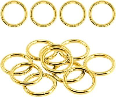 SMALL - LARGE BRASS CURTAIN RINGS Metal Hook Pole Fittings Solid ++H++ - Image 1 of 4