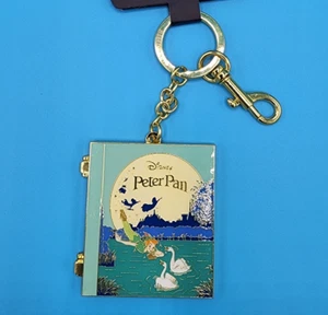 Loungefly Disney Peter Pan You Can Fly Story Book Hinged Keychain Charm NEW - Picture 1 of 10