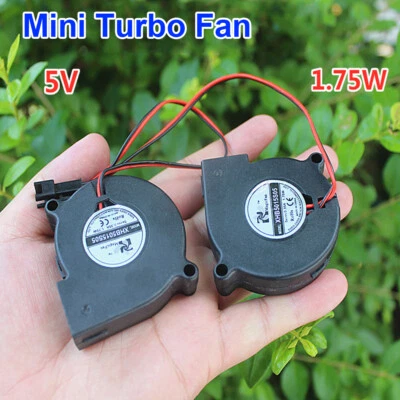 2PCS Mini 5015 Turbo Fan Brushless Cooling Fan DC3V-6V Mute Large Air Volume Fan - Bild 1 von 4