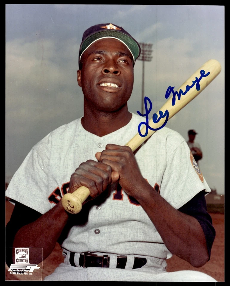 LEE MAYE SIGNED 8X10 PHOTO - HOUSTON ASTROS - Image 1 of 1