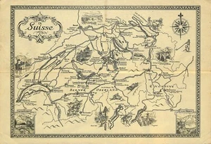 CARTE MAP KARTE GOODRICH / SUISSE SCHWEIZ 1930 - Picture 1 of 1