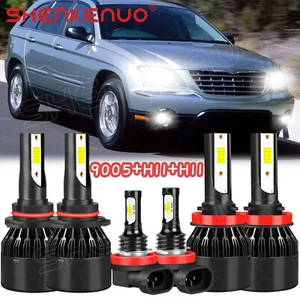 For Chrysler Pacifica 2017-2020 6X 6000K White LED Headlights + Fog Light Bulbs - Picture 1 of 12
