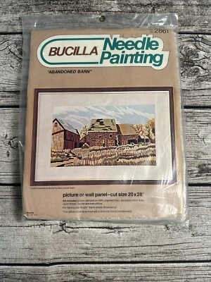 Bucilla Needle Painting Kit Abandoned Barn 2861 Vintage - Image 1 of 4