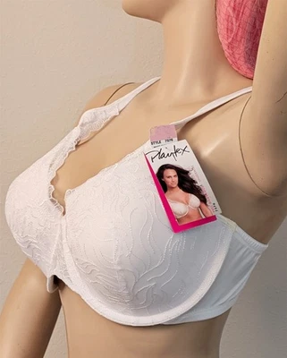 Playtex 7576 Mesh Embroidered Molded Cup UW Bra - White - 42D - Image 1 of 3