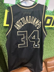 Giannis Antetokounmpo Signed Jersey JSA COA Custom Jersey - Picture 1 of 7