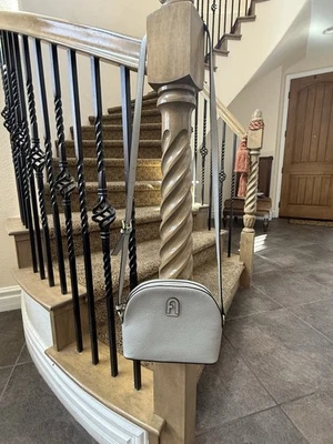 Furla Athena Leather Simple Luxury Crossbody Bag – Grey - Image 1 of 4